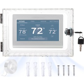 Thermostat Lock Box Thermostat Cover Large Thermostat Lock Box with Key Universal Thermostat Cover with Lock AC Lock Box Cover Fits Thermostats 4.72" H x 6.3" W or Smaller