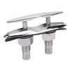 Boat Cleat, 6 Inch 316 Stainless Steel Pull Up Deck