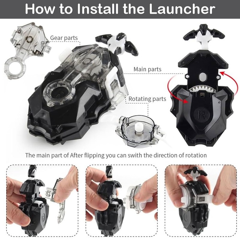 Bey Battling Burst Launcher and Grip, B-184 Left and Right