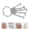 Punk Wristband Skull Fingers Metal Skeleton Hand Bracelet with Ring