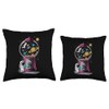Gumball Machine Astronaut Exploring Planets Throw Pillow