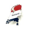 Holland Netherlands Netherlands EU Europe Country Map Flag Metal Enamel