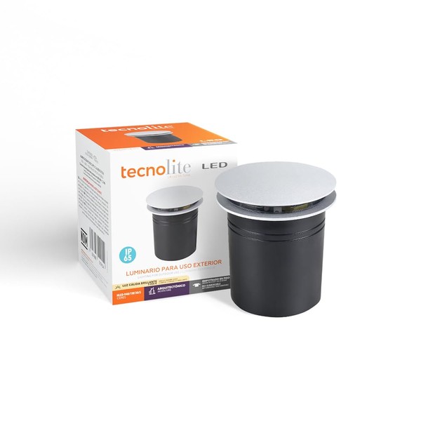 Tecnolite - Lámpara de Piso LED Empotrable Exterior 1 W,