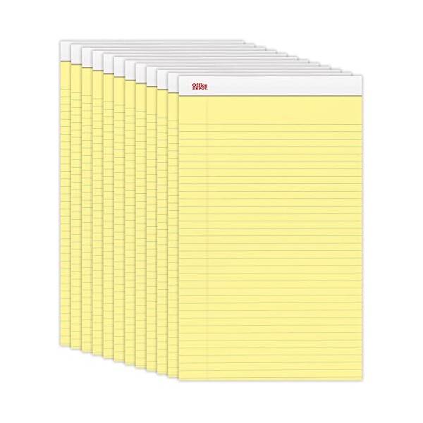 Office Depot Perforated Writing Pads, 8 1/2in. x 14in., Legal