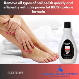 Acetone 100% Equate- Maximum Nail Polish Remover, 6 fl oz (Pack of 1), Boxed By Fusion Shop Store