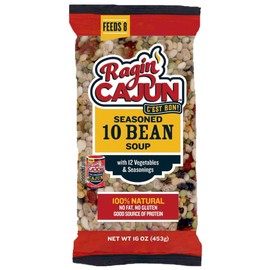 Seasoned Ten Bean Soup 16 oz Ragin Cajun (Pack of 4)
