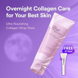 VEGANIFECT Collagen Wrapping Peel Off Facial Cream Mask with Jelly Brush, For Elasticity, Hydrating, Hydrolyzed Collagen & Peptide, Glass Skin, Korean
