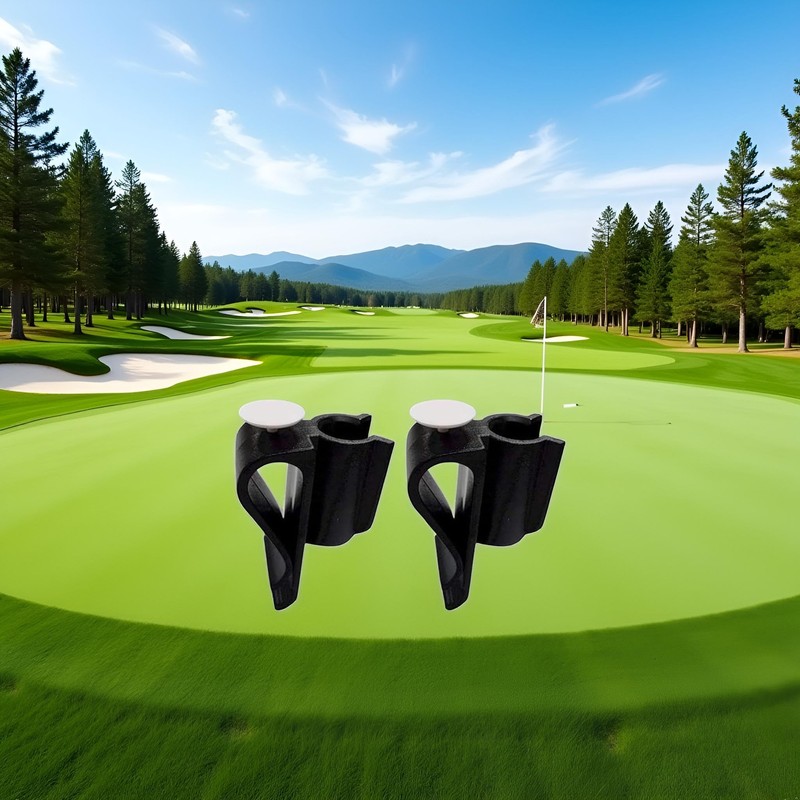 Rosojodg 2Pcs Black Golf Putter Clip on Putter Clamp Holder,Convenient