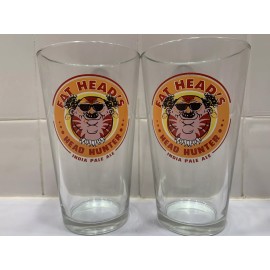 Pair of Fat Head's Brewing Head Hunter IPA Pint Glasses!!