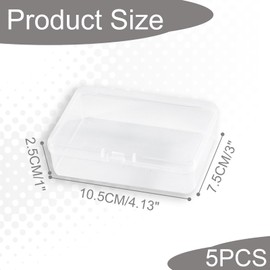 vcsjw Playing Card Box, Set of 5 Playing Cards Case, Transparent Empty Card Box, Playing Cards Storage, Storage Box for Playing Cards, Trading Cards Box, for Playing Cards, Bank Cards, Business Cards