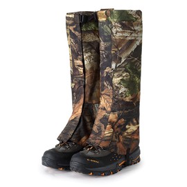 Agorizeo Leg Gaiters for Hiking 500D Fabric Waterproof Hunting Gaiters with Upgraded Foot Strap Adjustable Snow Boot Gaiters for Hiking Walking Skiing Hunting Mountain Climbing Snowshoeing (X-Large)