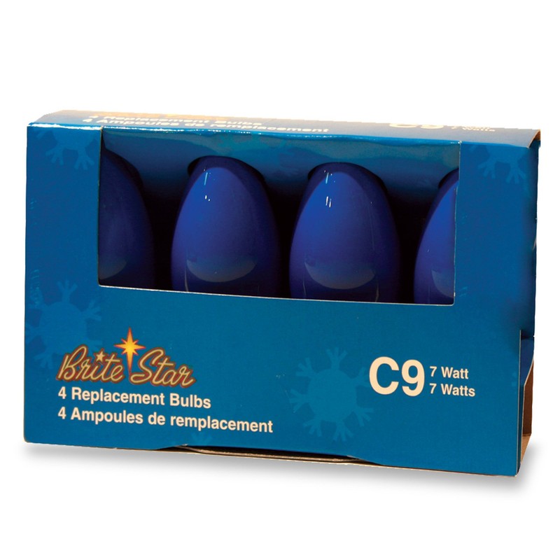 Brite Star 44-424-00 (4 Pack Blue C9 Replacement Bulbs