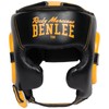 Benlee Brockton Leather Headguard Black/Yellow L/XL