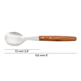Arcos Lunch Spoon 371400. One-Piece Monoblock Table Spoon with martensitic Stainless Steel Blade of 15 cm (5.9"). Presentation in Box. Excellent Mechanical Characteristics.