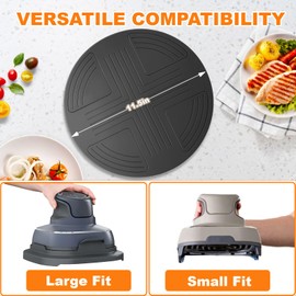 Mity rain Silicone Trivets Mat for Ninja Crispi, Hot Resistant Pot Holders for Air Fryer & Hot Dishes, Portable Silicone Mats for Kitchen Counter, Kitchen Accessories for Countertop (Black)