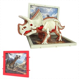 Dinosaur Skeleton & Organ Assembly Kit for Kids STEM Educational Science Toy, Dinosaur Anatomy Model (Triceratops)