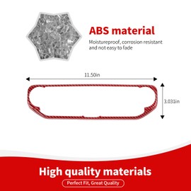 RAZPOY JL Dash AC Switch Cover, Center Console Dashboard Air Conditioner Switch Button Cover Trim Compatible with Jeep Wrangler JL 2018-2023, Red Carbon Fiber