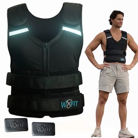 W8FIT Adjustable Weighted Vest for Men 18lb for Walking, Rucking, Strength Training