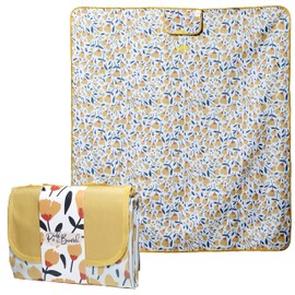 Puckator PICB02 Pick of the Bunch Buttercup Picnic Blanket, Foldup, Camping Picnic Beach Garden, 158x140cm, Durable Oxford Cloth with PVC
