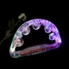 Pack of 2 Tambourine LED Hand Percussion Half Moon Tambourine