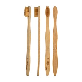 Akulgaci 100 Packs of Bamboo toothbrushes, Disposable toothbrushes in Bulk Individually Packaged, Soft bristles, toiletries for Hotel Guests, toothbrushes for Camping Trips