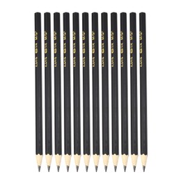 M&G Wooden Hexagonal Pencils, 12 Pcs 2B Pencils Graphite Round Pencils for Classroom Teacher Office Supplies, Black