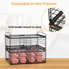 NADAMOO Freezer Organizer Bins, 2 Pack Large Expandable Stackable Chest