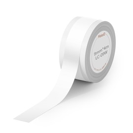 MakeID L1-C Label Maker Tape Refills, 9mm x 4m (0.35" x 13'), Continuous Thermal Laminated Label Tape Replacement, Waterproof, Self-Adhesive