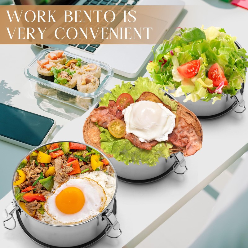 6 Pcs Stainless Steel Bento Box Bulk, 6 Sizes