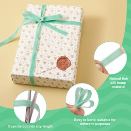 Pandahall 50 Yards Velvet Ribbon 3/8Inch Wide Single Face Velvet Ribbon Roll with Spool for Gift Wrapping Decoration Party Wedding Arts Crafts (Medium Aquamarine)