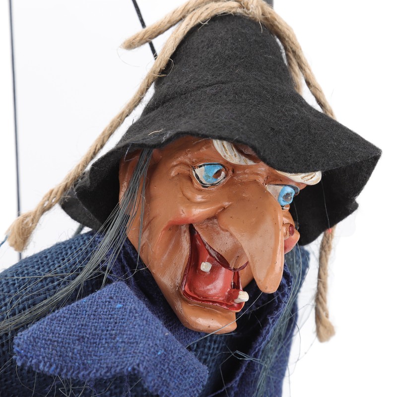 Blue Hanging Horror Witch Decorative Voice Control Hanging Prop Decoration