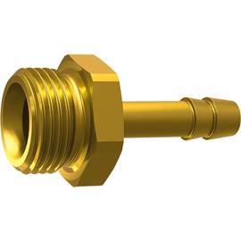 Screw-in hose nozzle, G 1/4, hose LW 13, SW 17, brass