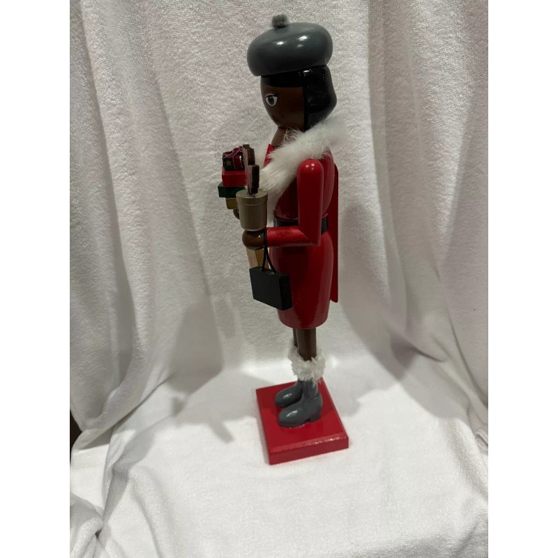 North Pole Trading Co. Nutcracker Holiday 14" AA Shopper Girl