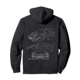 Vintage Classic Sports Car Patent Pullover Hoodie