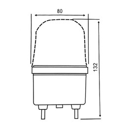 MACHSWON Warning Light Red LED Rotating Emergency Safety Flashing Warning Lamp Factories Transportation Machinery Industry Sound Light Alarm Lamp 110V