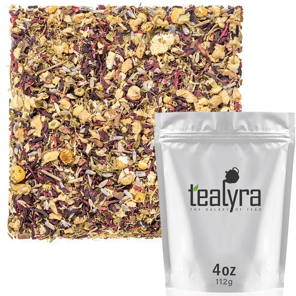 Tealyra - Night Time Detox - Lavender - Chamomile - Hibiscus - Licorice - Wellness Herbal Loose Leaf Tea - Digestive - Relaxing - Caffeine Free - All Natural - 112g (4-ounce)