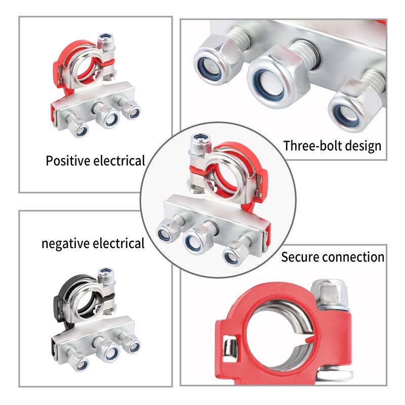 2PCS Battery Terminal Connectors,Heavy Duty Battery Terminals Positive and Negative