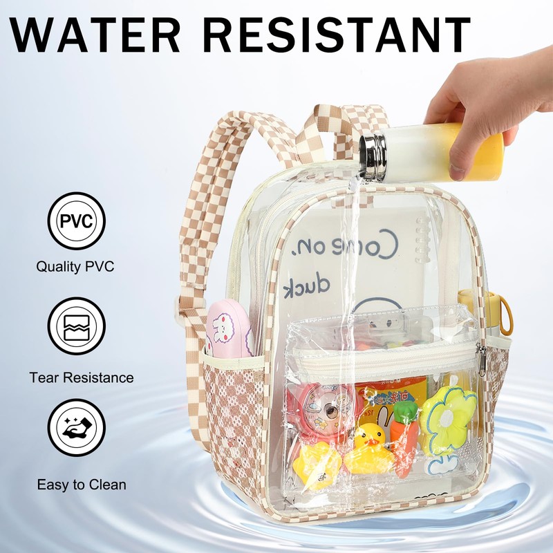 CAMTOP Clear Backpack for Stadium Events Approved 12x6x12 Small Clear