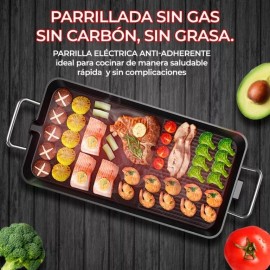 EG Parrillera Eléctrica Tipo Comal Cocina Alimentos Pequeña