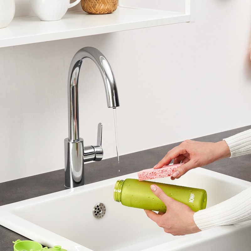 ion8 Leak-Proof Slim Water Bottle, BPA-Free, Green, 500 ml