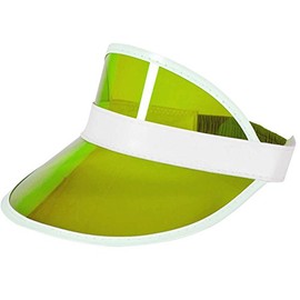 Transparent Poker Sun Visor Dealer Hat Cap Casino Vegas Red Blue Green Pink (Yellow)