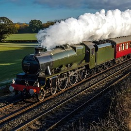 Birthday/Blank Greeting Card For Him - Male - Steam Train Design - General Card Suitable for Any Occasion - Eco-Friendly - Recyclable