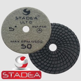 Stadea PPW140X Granite Polishing Pads 5" Diamond Pads Set For Granite Quartz Stones Polish