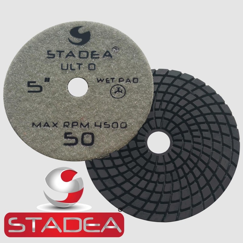 Stadea PPW140X Granite Polishing Pads 5" Diamond Pads Set For