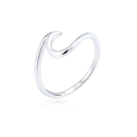 Elli Ladies’ Ring with Waves - Trend Symbol - Beach Maritime Design in 925 Sterling Silver, 925 Sterling Silver, Silver