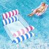 Pool Floats Adult - Upgraded Inflatable Mesh Floating Rafts, 4-in-1