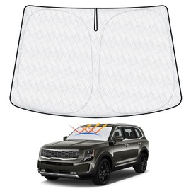 Sun Shade Fits for Kia Telluride 2020-2023 2024 2025 Accessories Foldable Windshield Sun Shade for Telluride Window Sunshade Sun Visor 5-Layer