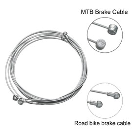 Yenghome 2PCS Universal Standard Bike Brake Cable Kit,Professional Premium Bicycle Brake Line for MTB or Road Bikes,Free for End Caps and End Ferrule