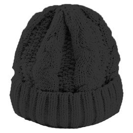 BESSTEVEN Women Winter Beanie Hat: Fleece Lined Knit Skull Cap Warm Thick Stocking Cap for Cold Weather Snow Ski Snowboarding Travel Daily Use Black