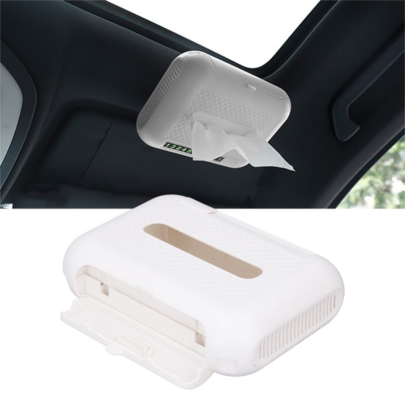 Car Tissue Box Holder with Solid Perfume Waterproof Easy to